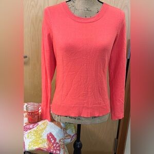 EUC Milly coral color, zip up the back sweater. Perfect amount of accent detail.